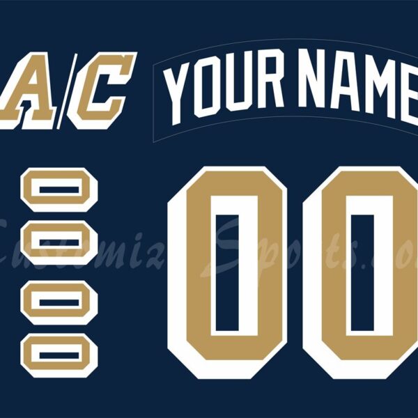 NCAA Notre Dame Customized Number Kit For 1998-2004 Away Hockey Jersey