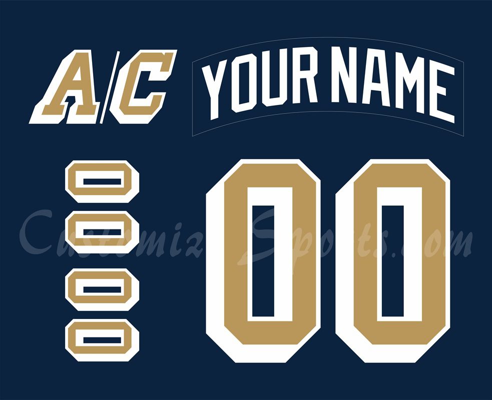 NCAA Notre Dame Customized Number Kit For 1998-2004 Away Hockey Jersey