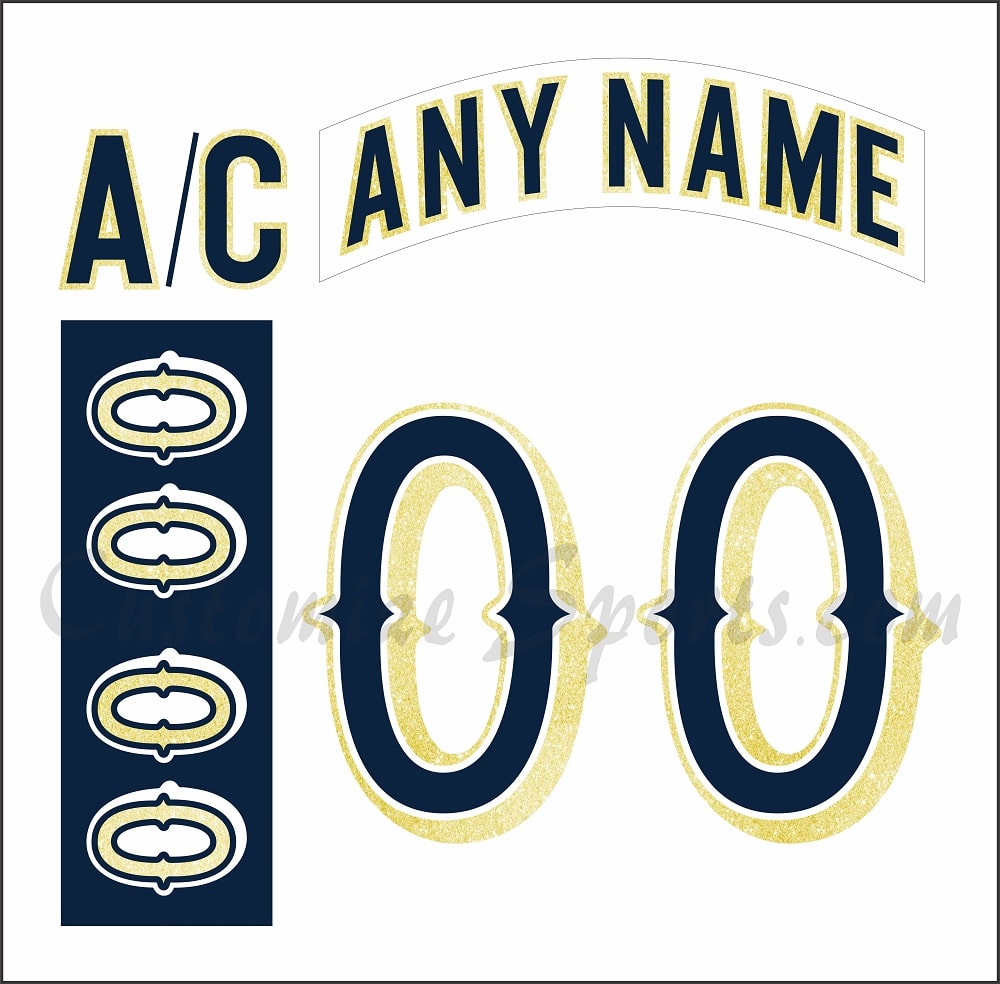 NCAA Notre Dame Customized Number Kit For 2016-Present Home Hockey Jersey