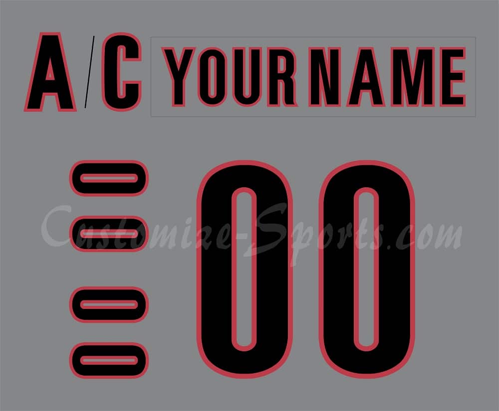 Carolina Hurricanes Customized Number Kit For Crosscheck Jersey