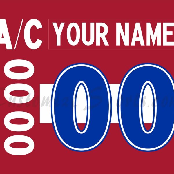 Laval Rockets Customized Number Kit For 2017-2024 Red Jersey