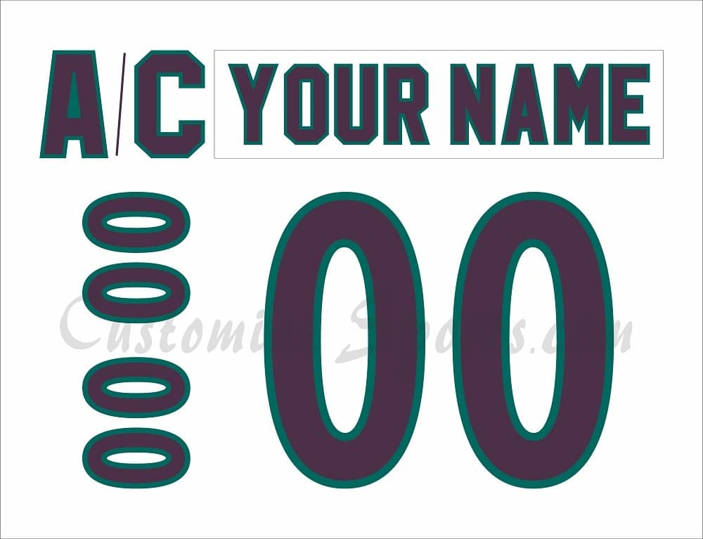 London Knights Customized Number Kit For 1996-1998 White Jersey