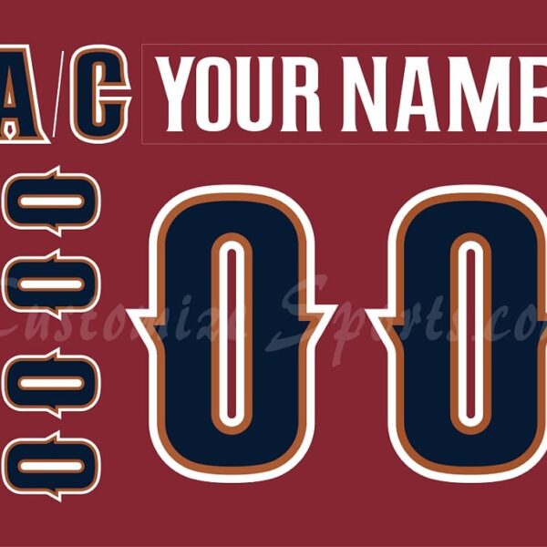 Milwaukee Admirals Customized Number Kit For 2001-2006 Away Jersey