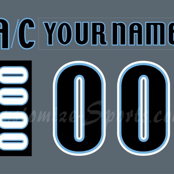 Milwaukee Admirals Customized Number Kit For 2007-2010 Gray Jersey