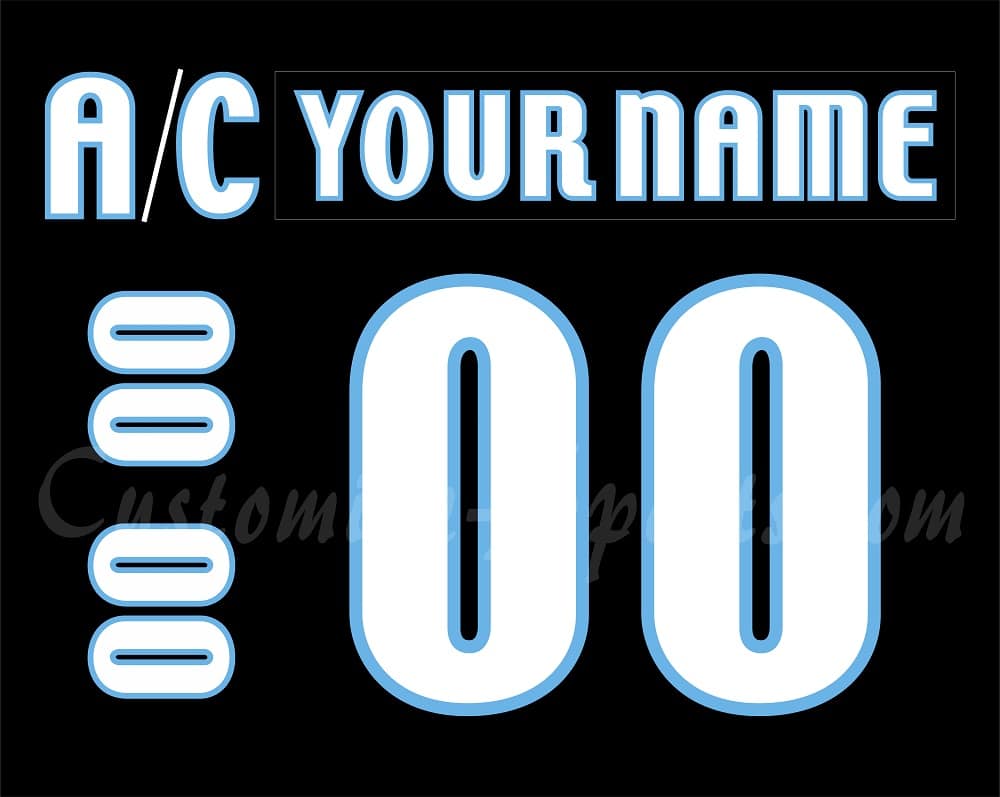 Milwaukee Admirals Customized Number Kit For 2010-2015 Black Jersey