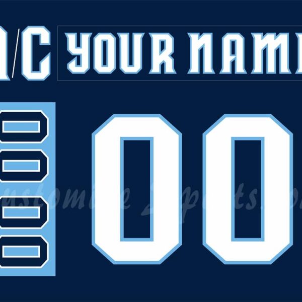 Milwaukee Admirals Customized Number Kit For 2015-2018 Navy Jersey