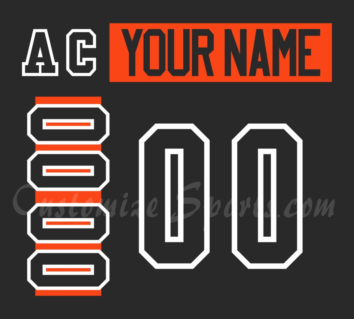 Philadelphia Flyers Customized Number Kit For 2018-Present 3rd Jersey