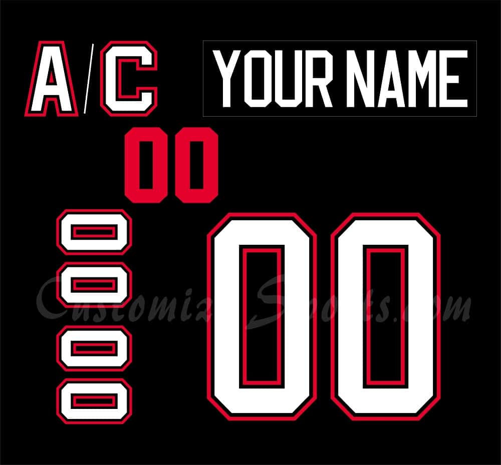 Halifax Mooseheads Customized Number Kit For 2010-2012 3rd Jersey