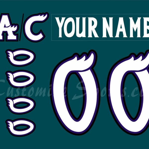 Manitoba Moose Customized Number Kit For 1996 Throwback Jersey