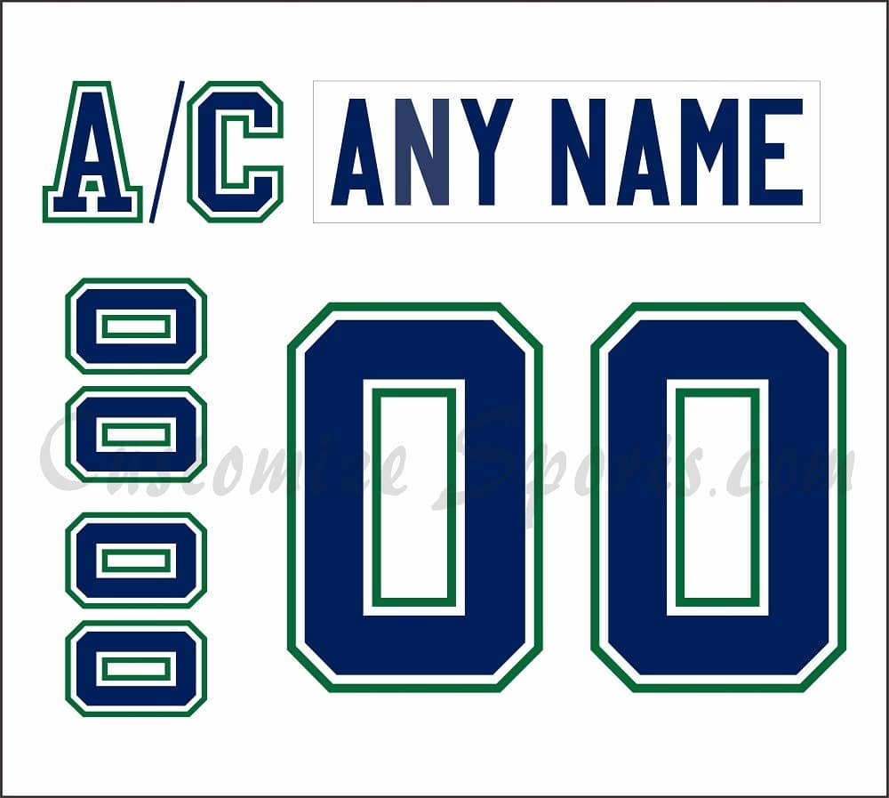 Plymouth Whalers Customized Number Kit For 1997-2009 White Jersey