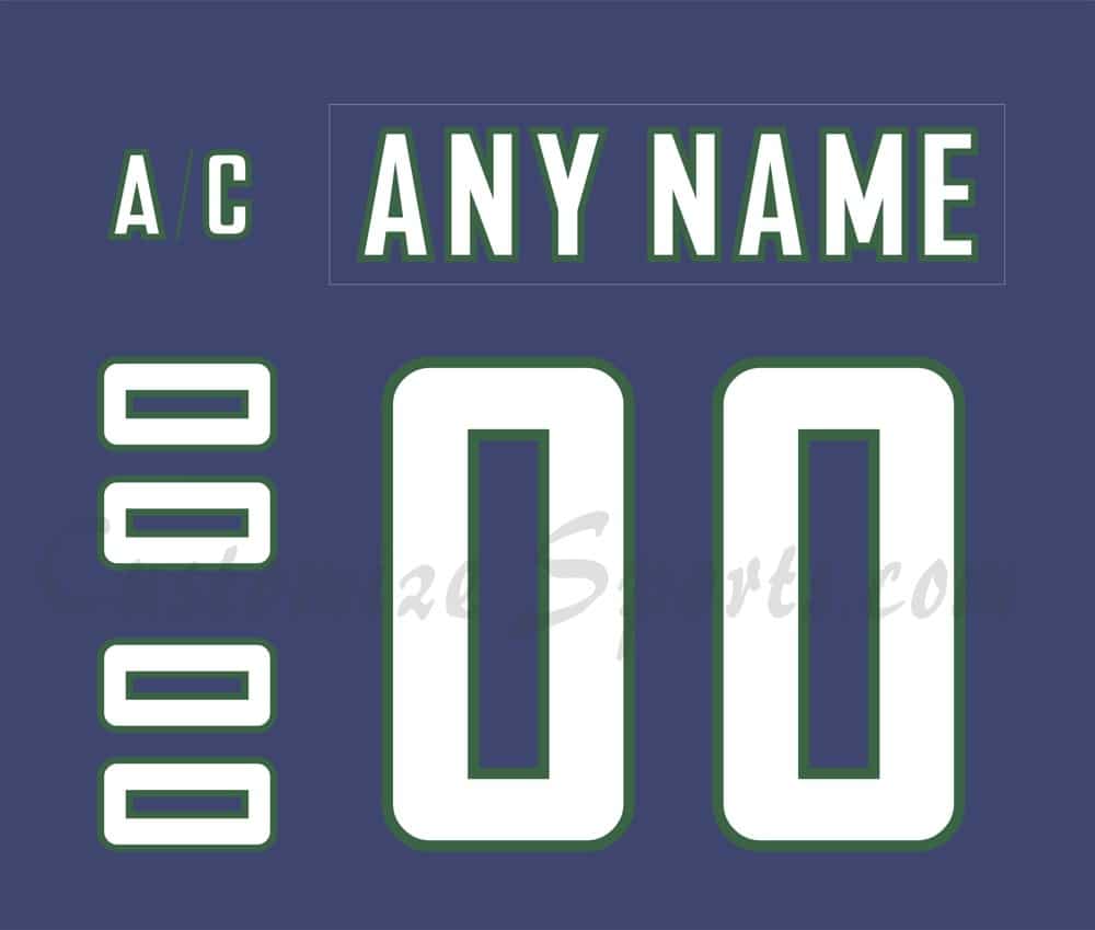 Plymouth Whalers Customized Number Kit For 2009-2015 Navy Jersey