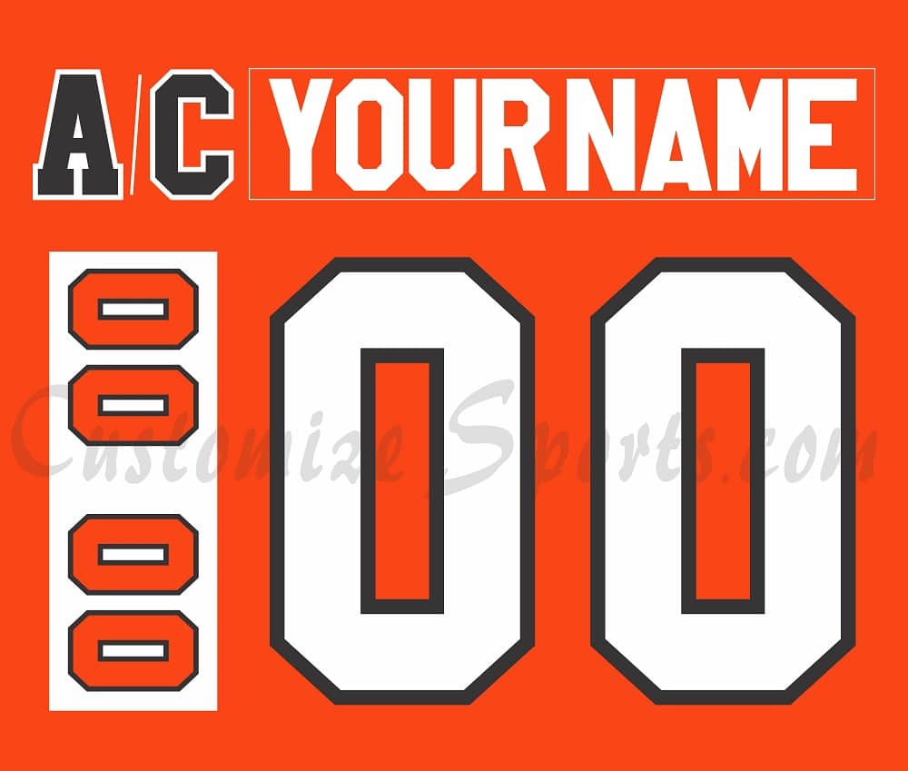 Philadelphia Flyers Customized Number Kit For 1990-1997 Away Jersey