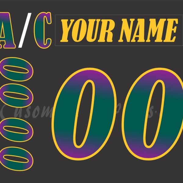 Roanoke Express Customized Number Kit For 1998-2002 Black Jersey