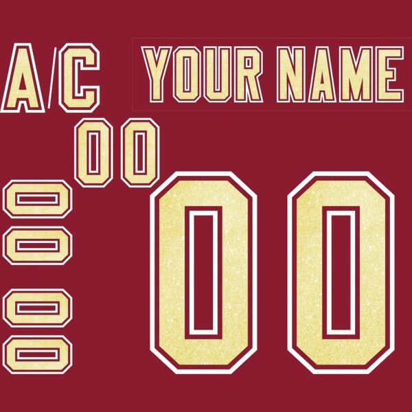 NCAA Denver Pioneers Customized Number Kit For 2000-2004 Away Hockey Jersey