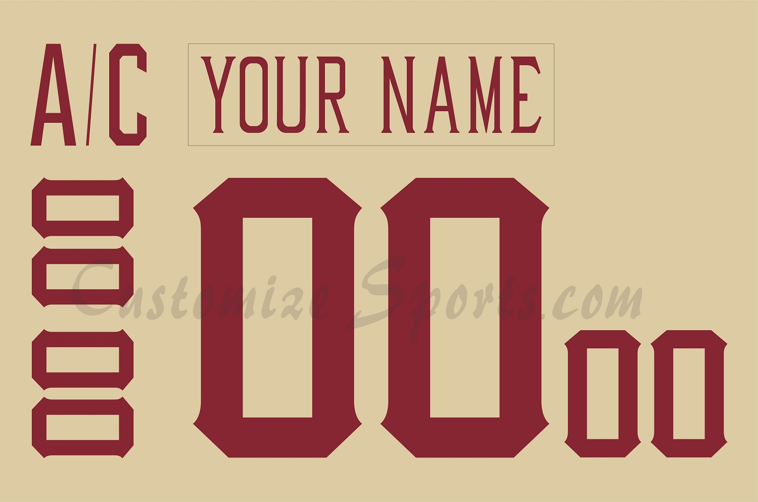 NCAA Denver Pioneers Customized Number Kit For 2016-2023 3rd Hockey Jersey