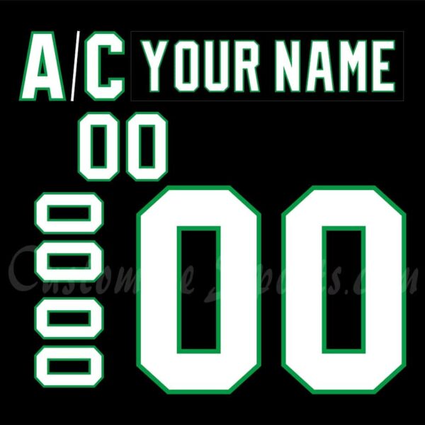 NCAA North Dakota Customized Number Kit For 2022-Present Black Hockey Jersey