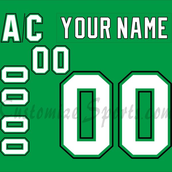 NCAA North Dakota Customized Number Kit For 2022-Present Green Hockey Jersey