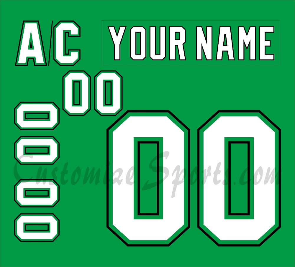 NCAA North Dakota Customized Number Kit For 2022-Present Green Hockey Jersey