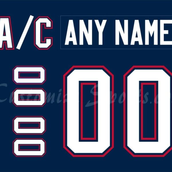 Hamilton Bulldogs Customized Number Kit for 1996-2003 Navy Jersey