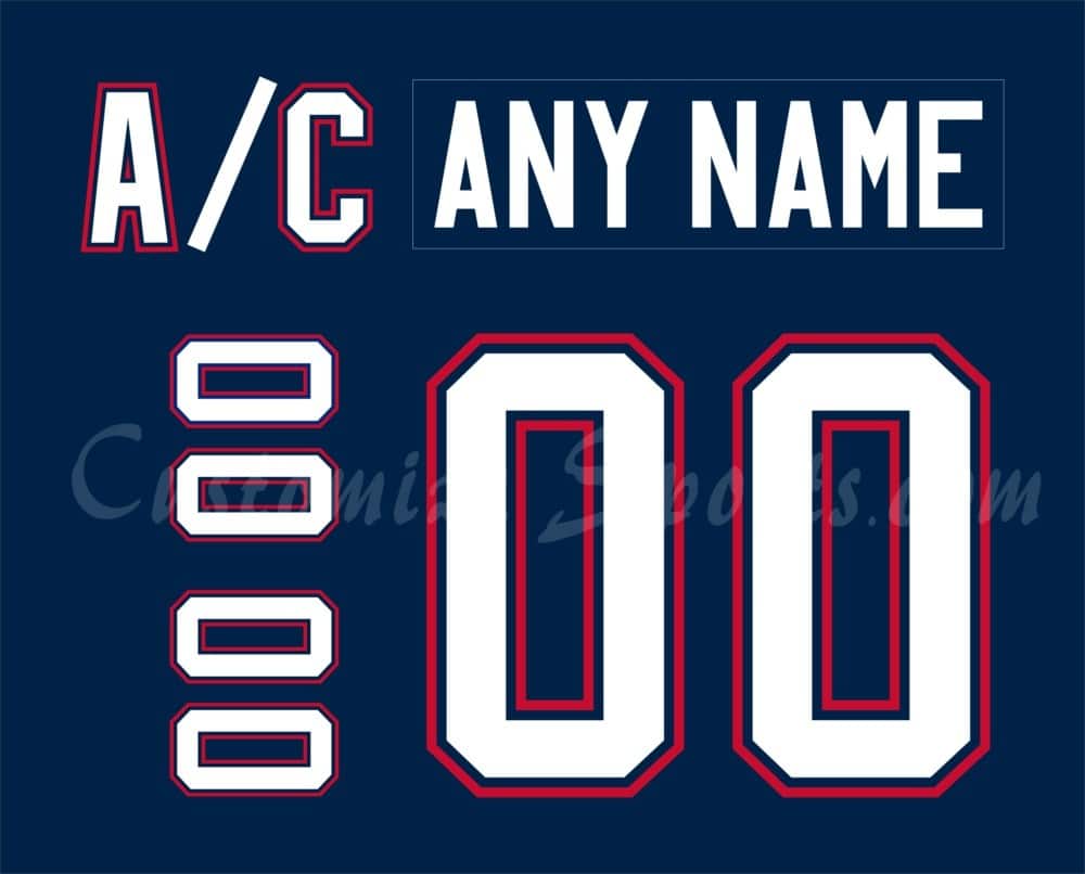 Hamilton Bulldogs Customized Number Kit for 1996-2003 Navy Jersey