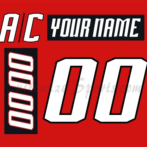 AHL All Star Customized Number Kit For 2008 Classic Red Jersey