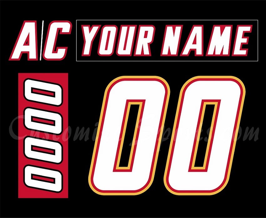 Calgary Flames Customized Number Kit for 2022 Reverse Retro Jersey