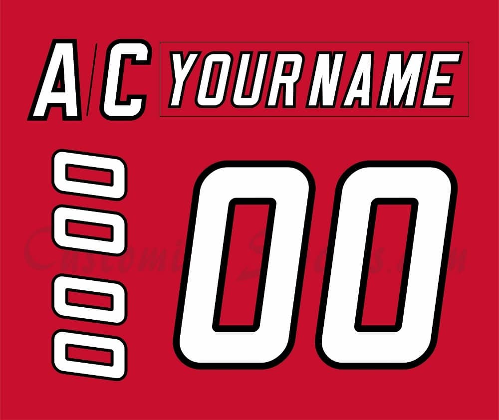 Carolina Hurricanes Customized Number Kit For 2007-2013 Home Red Jersey