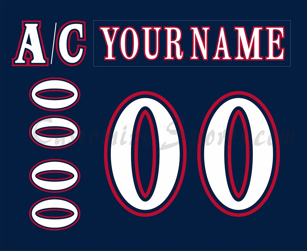 Grand Rapids Griffins Customized Number Kit For 2007-2015 Navy Jersey