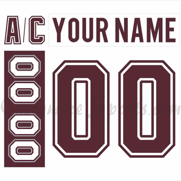 Hershey Bears Customized Number Kit for 1998-1999 Home Jersey