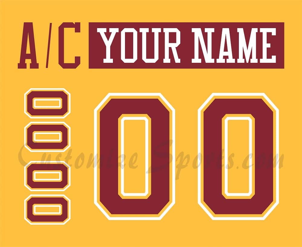 NCAA Minnesota Golden Gophers Customized Number Kit For 2002 3rd Hockey Jersey
