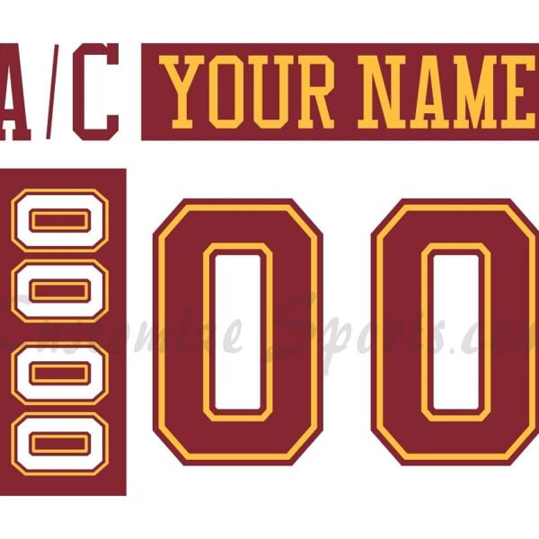 NCAA Minnesota Golden Gophers Customized Number Kit For 2005-2006 Home Hockey Jersey