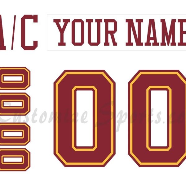 NCAA Minnesota Golden Gophers Customized Number Kit For 2006-2022 Home Hockey Jersey