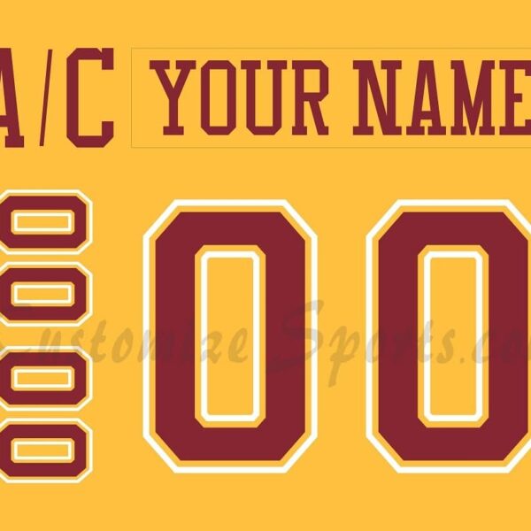 NCAA Minnesota Golden Gophers Customized Number Kit For 2008 3rd Hockey Jersey