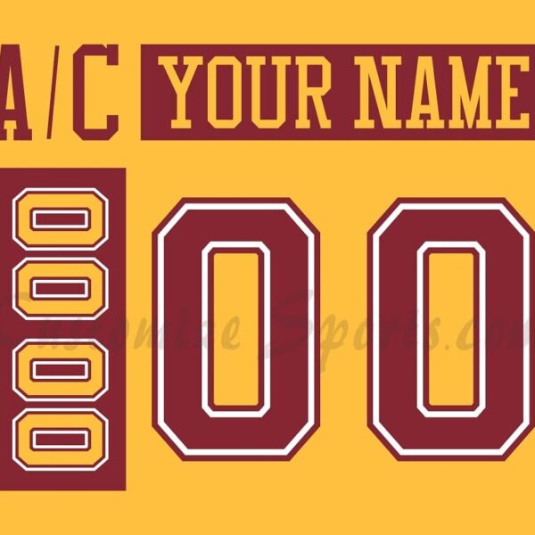 NCAA Minnesota Golden Gophers Customized Number Kit For 2010-2013 3rd Hockey Jersey