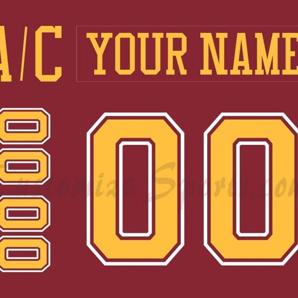 NCAA Minnesota Golden Gophers Customized Number Kit For 2018-2022 Away Jersey