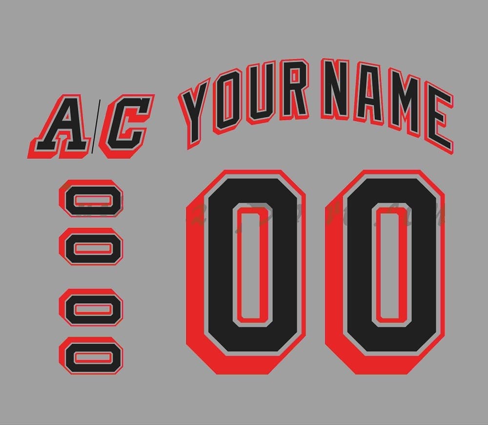 New York Rangers Customized Number Kit For Liberty Starter Grey Jersey