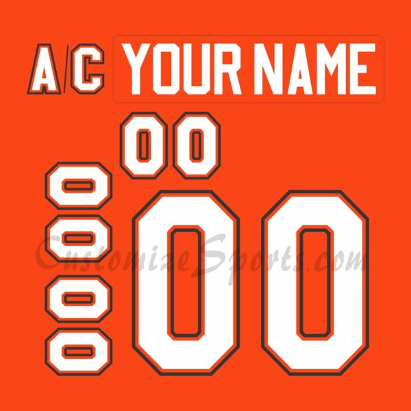 Syracuse Crunch Customized Number Kit for 2010-2014 3rd Orange Jersey