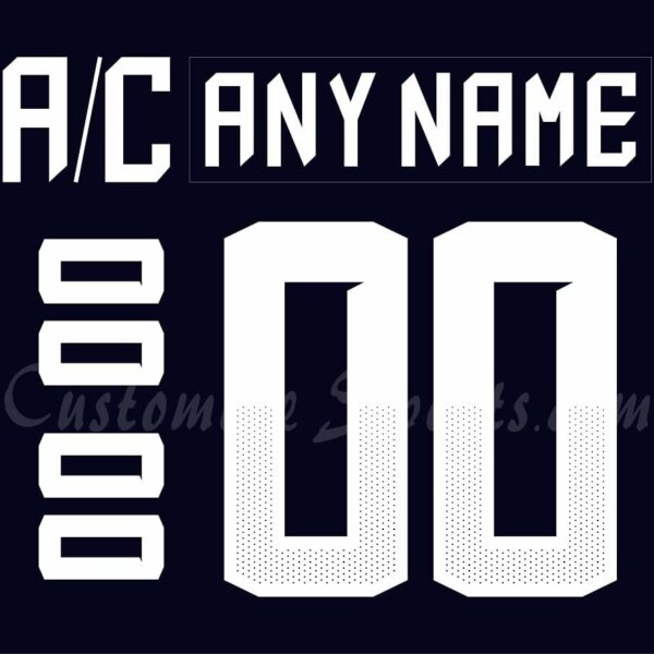 IIHF Team USA Customized Number Kit For 2018 Navy Hockey Jersey