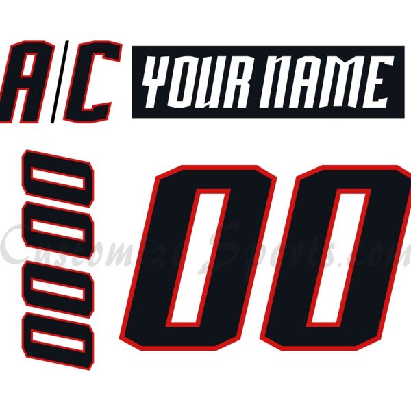 AHL All Star Customized Number Kit For 2008 Classic White Jersey
