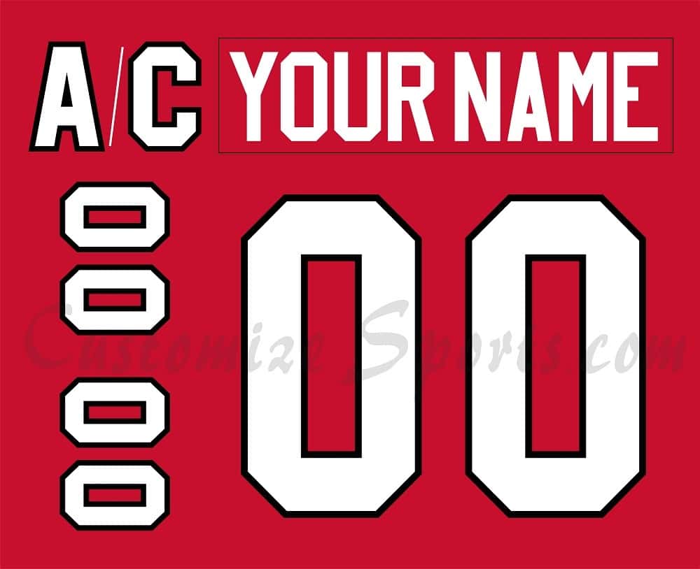 Chicago Blackhawks Customized Number Kit For 2007-2017 Home Jersey