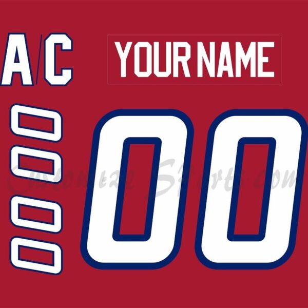 Hamilton Bulldogs Customized Number Kit for 2006-2016 Red Jersey