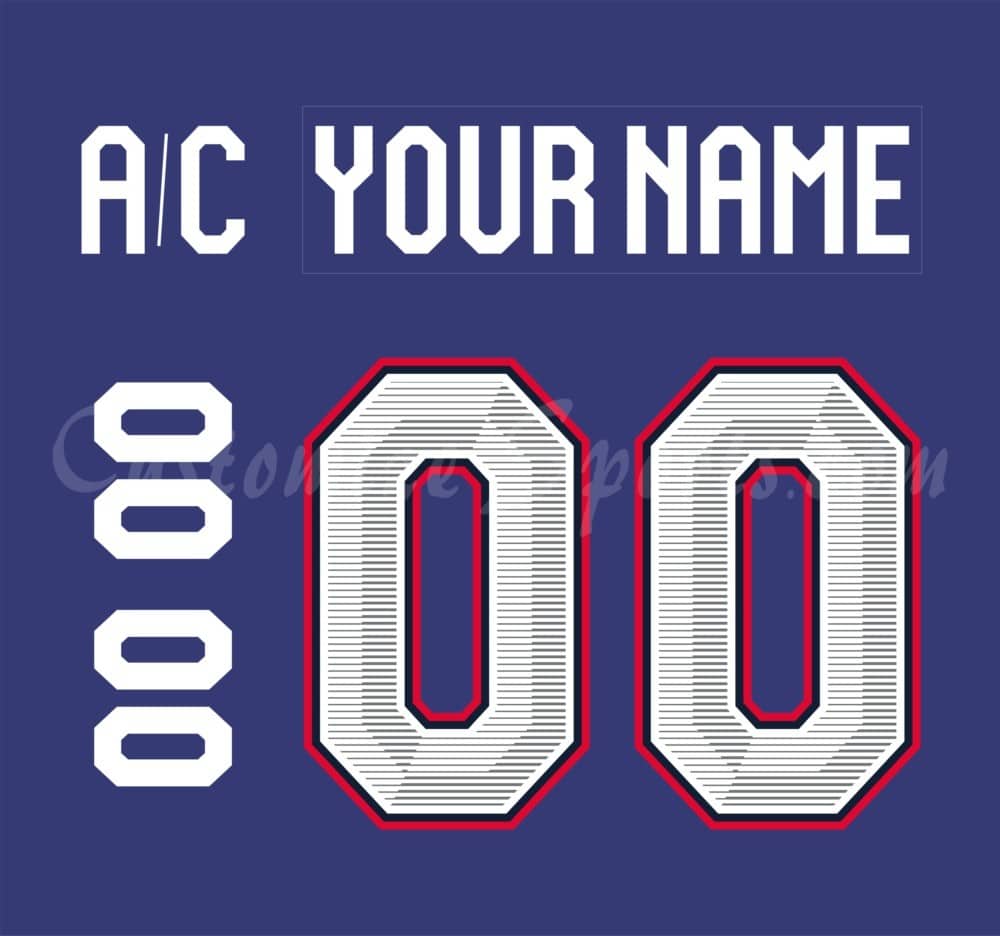 IIHF Team USA Customized Number Kit For 2022 Royal Blue Hockey Jersey