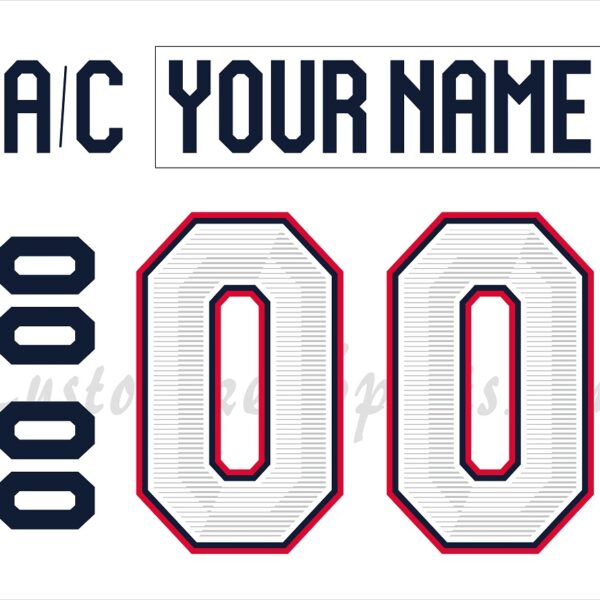 IIHF Team USA Customized Number Kit For 2022 White Hockey Jersey