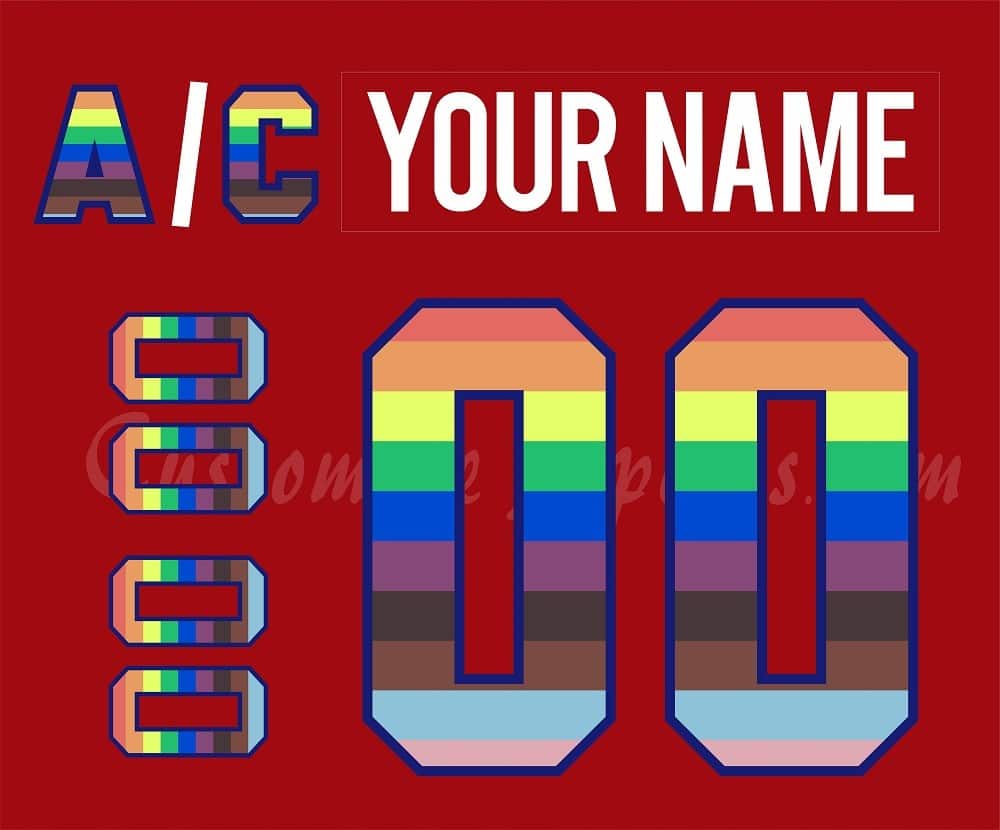 Montreal Canadiens Customized Number Kit For 2021 Prides Jersey