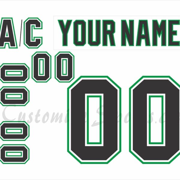 NCAA North Dakota Customized Number Kit For 2012-2017 Away Hockey Jersey