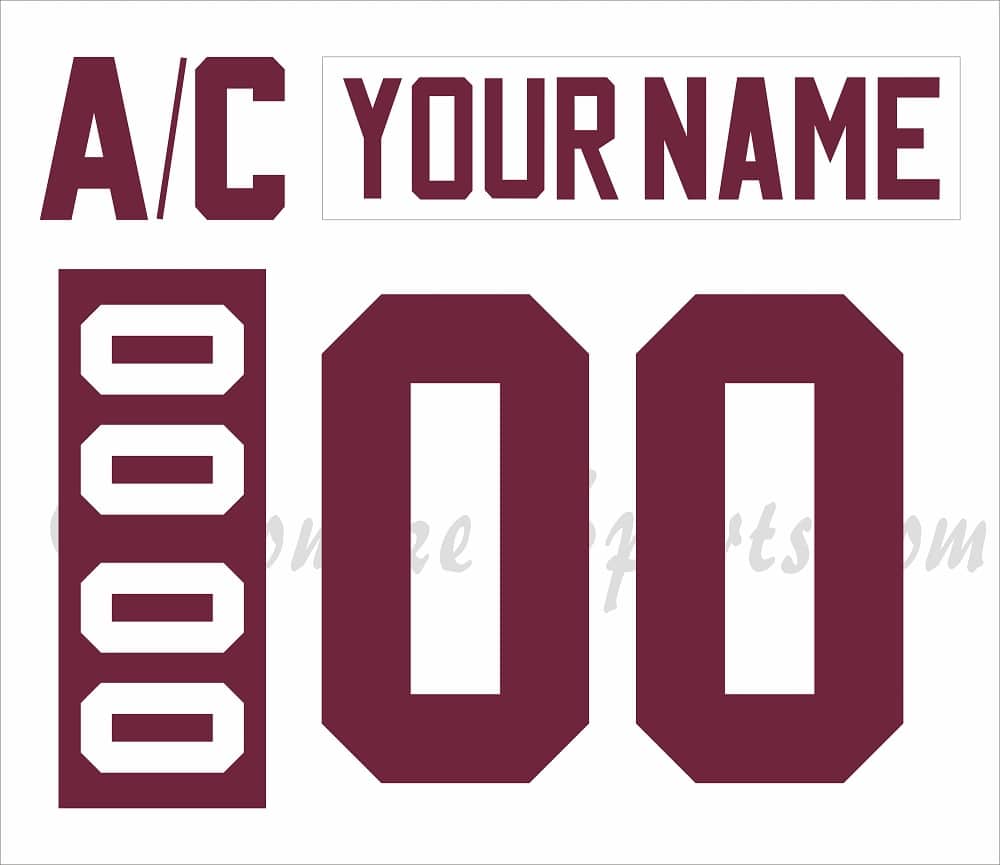 Peterborough Petes Customized Number Kit For 1989-2009 Home Jersey