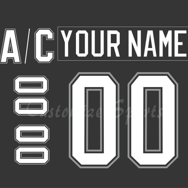 San Antonio Rampage Customized Number Kit For 2007-2012 Black Jersey