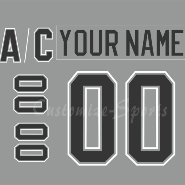 San Antonio Rampage Customized Number Kit For 2007-2012 Gray Jersey
