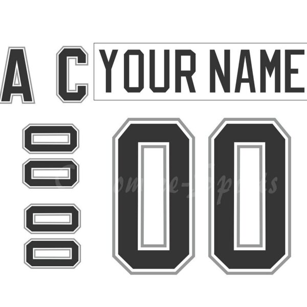San Antonio Rampage Customized Number Kit For 2007-2012 Black Jersey (Copy)