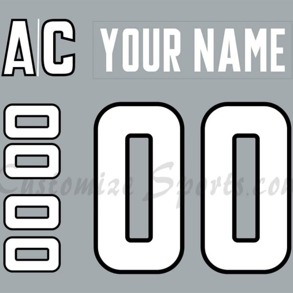 San Jose Barracuda Customized Number Kit For 2022-2023 3rd Grey Jersey